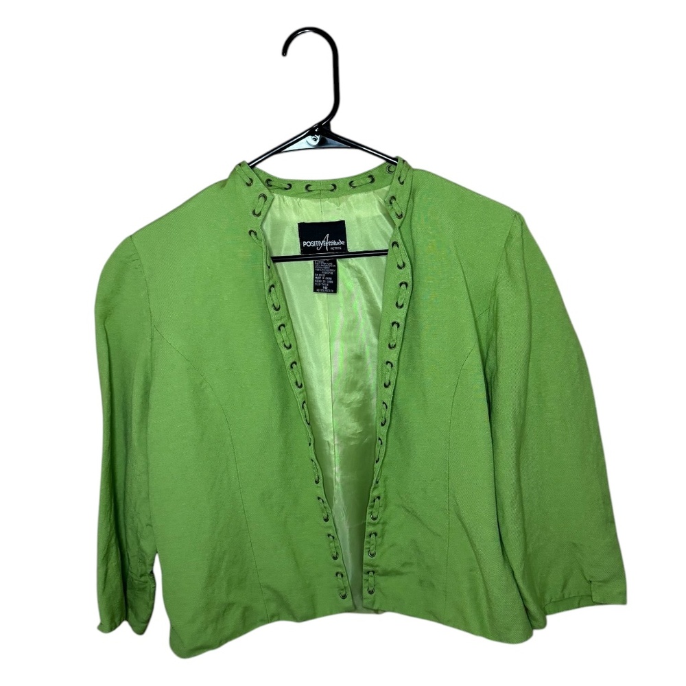 Positive Attitude Petite Green Blazer